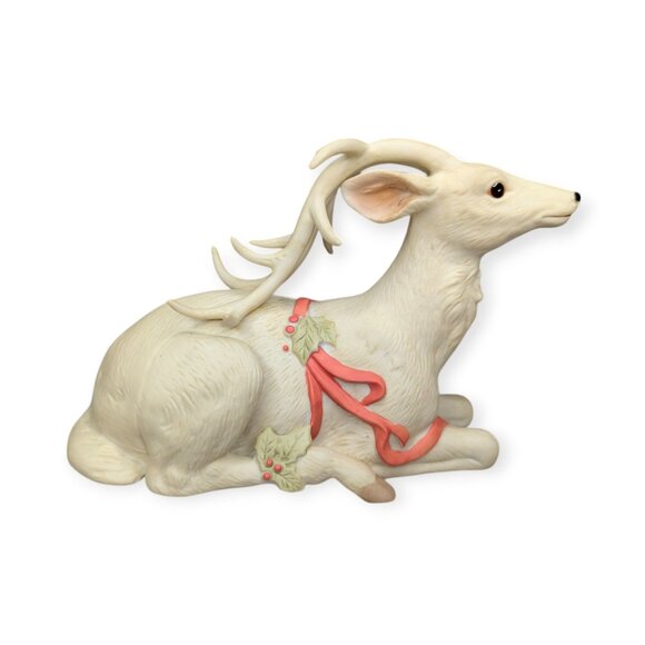 Enesco Reindeer "Fleeting Glance" GG Santiago Laying Figurine Christmas 1989